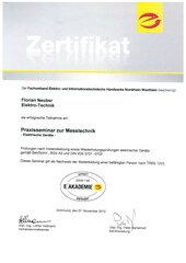 Florian Neuber - Praxisseminar zur Messtechnik